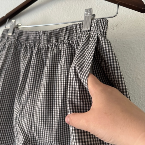 Gingham Pull On Shorts M/L High Waisted Stretch Coastal Grandma Jantzen Vintage - Picture 3 of 12